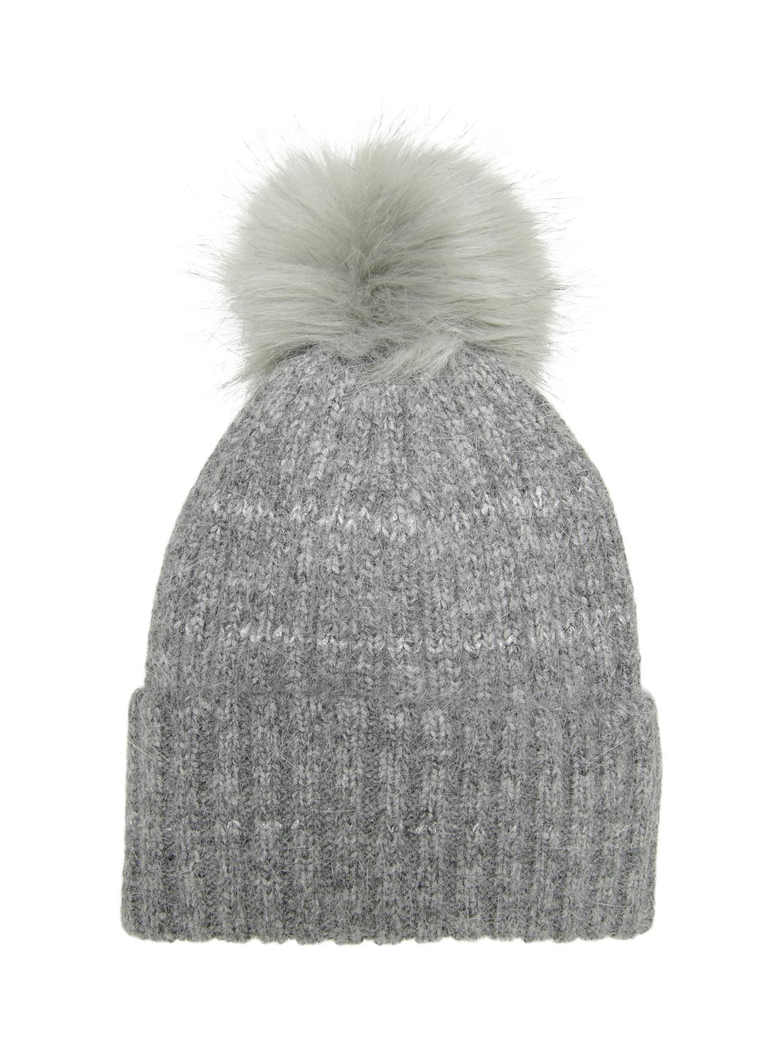 Bestseller Rippstrick Strickmütze Damen Gemütlich in Grau