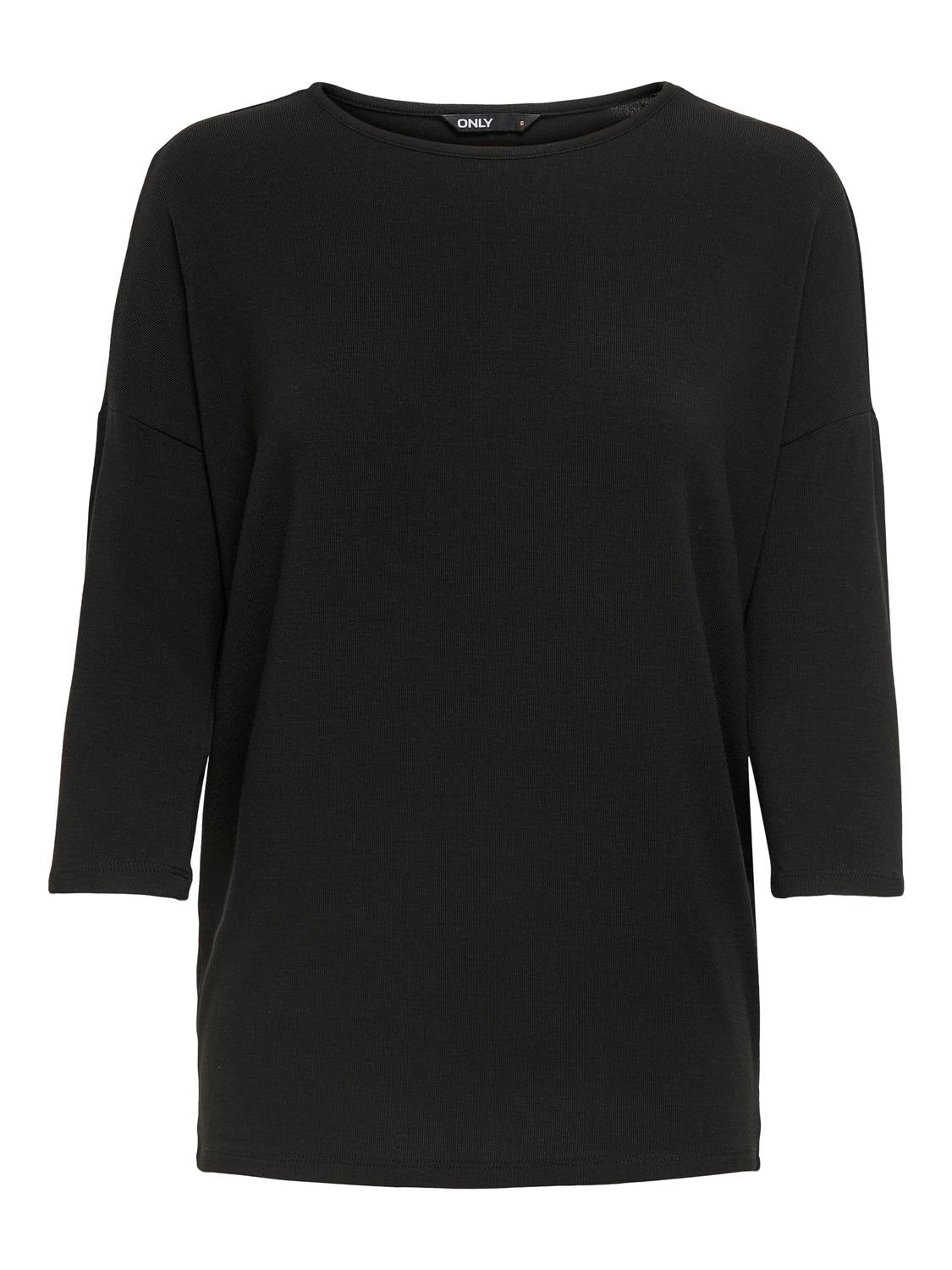 Bestseller Top Damen Locker Geschnitten 3/4 Arm Tief Angesetzte Schulter