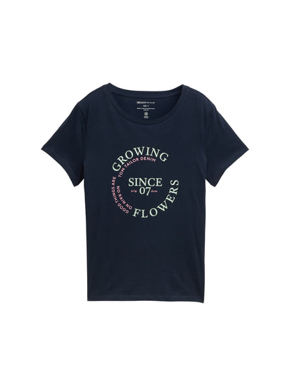 Tom Tailor Denim Basic T-Shirt Erwachsene mit Print