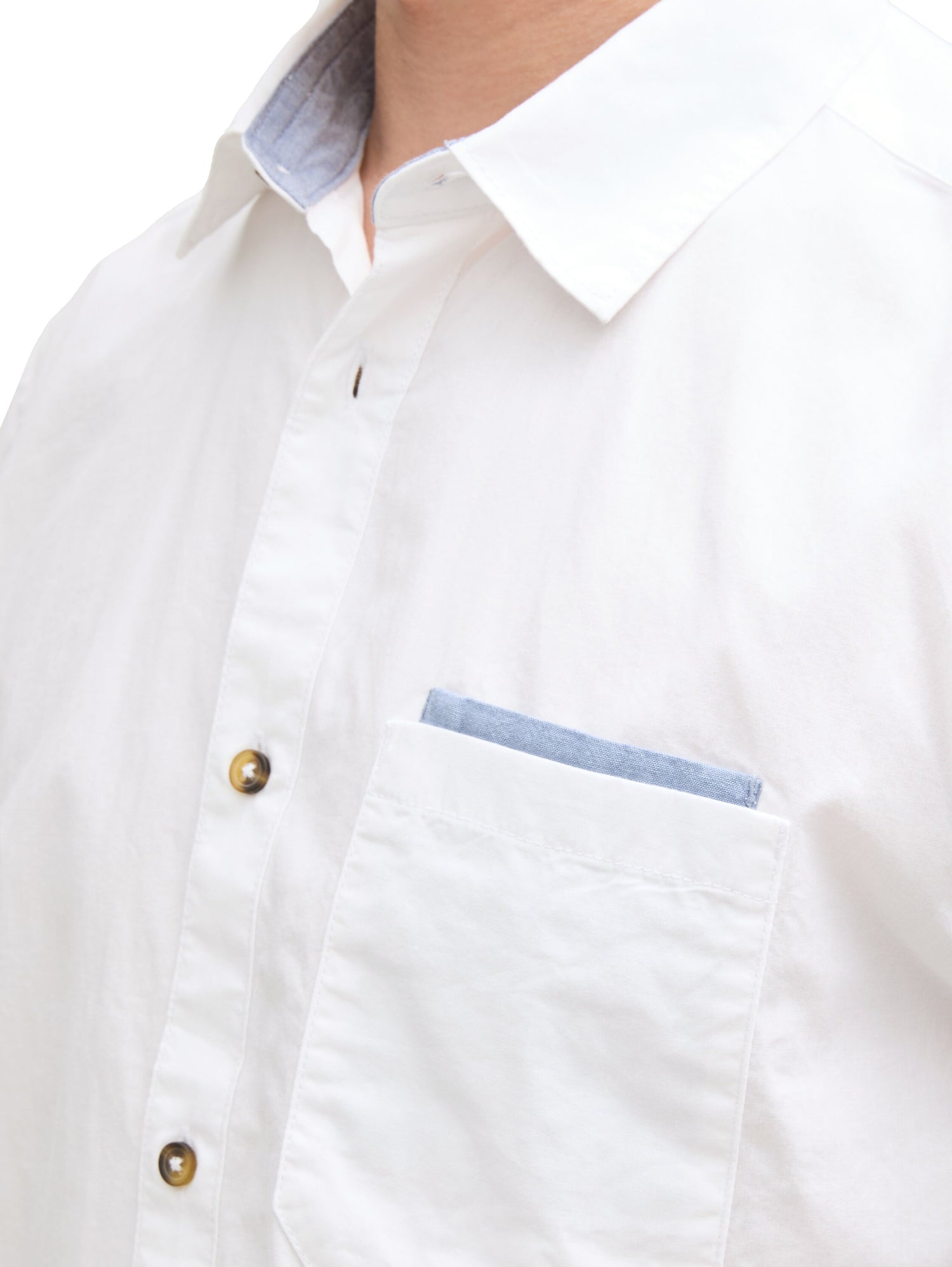Tom Tailor Denim Popeline Hemd Erwachsene Kurzarm