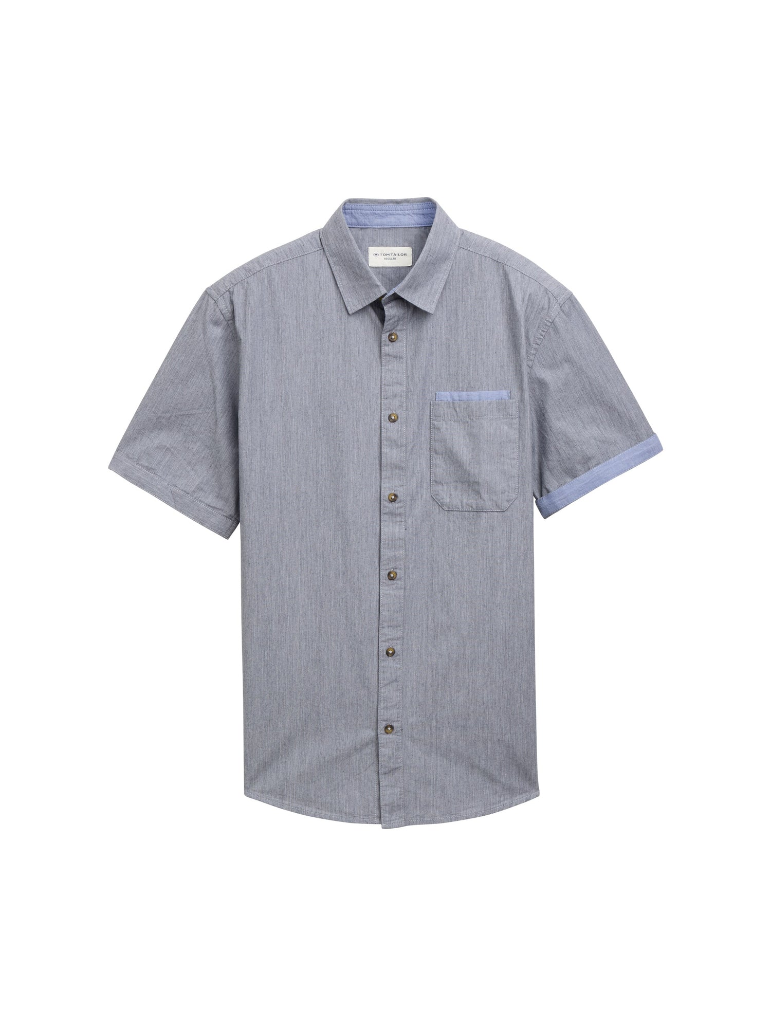 Tom Tailor Denim Popeline Hemd Erwachsene Kurzarm