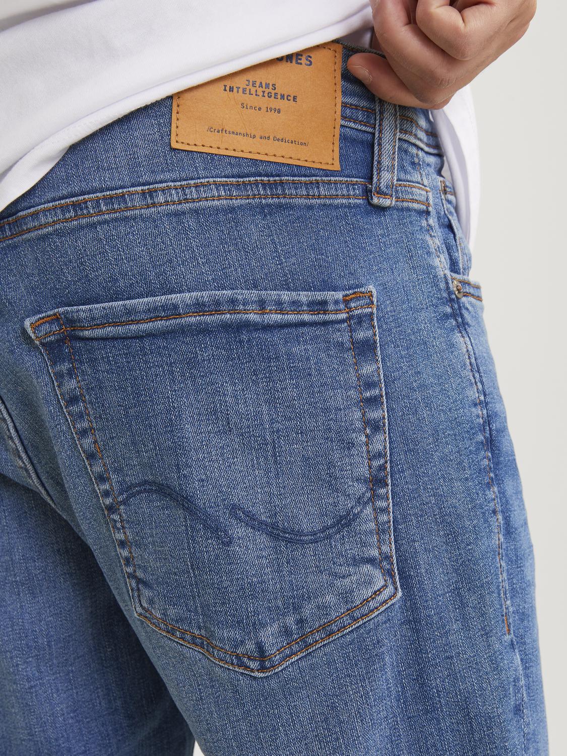 Bestseller Slim Straight Fit Jeans Herren Dunkelblau