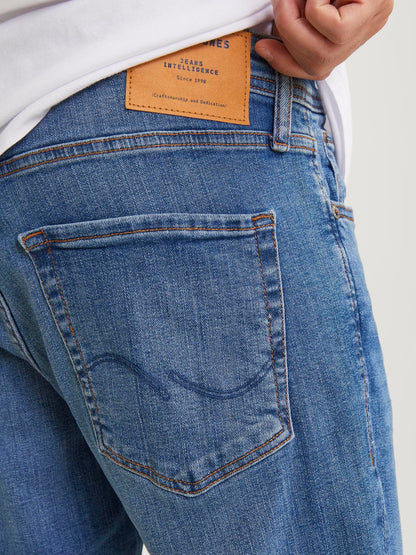 Bestseller Slim Straight Fit Jeans Herren Dunkelblau