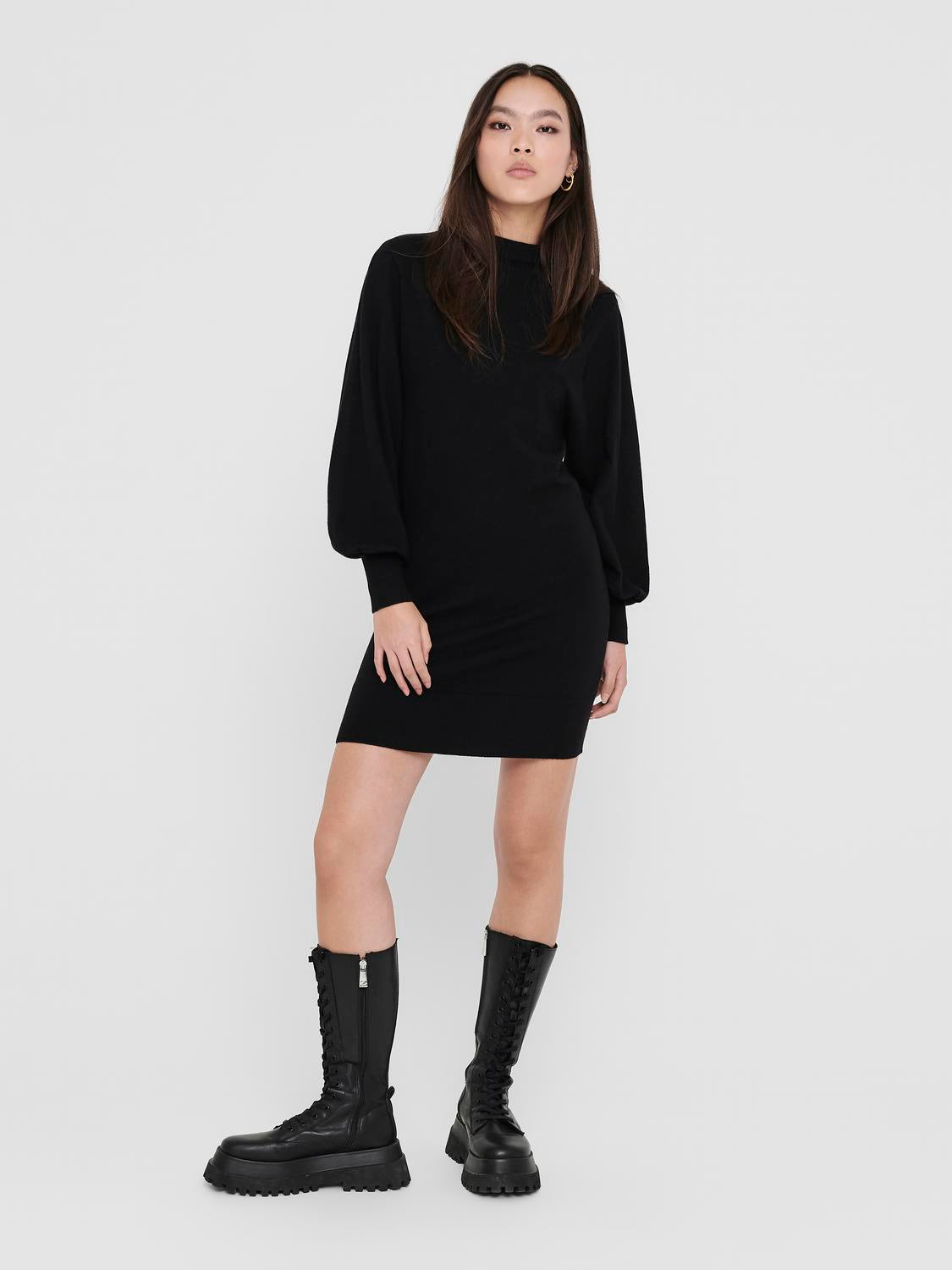 Bestseller Strickkleid Damen Schwarz