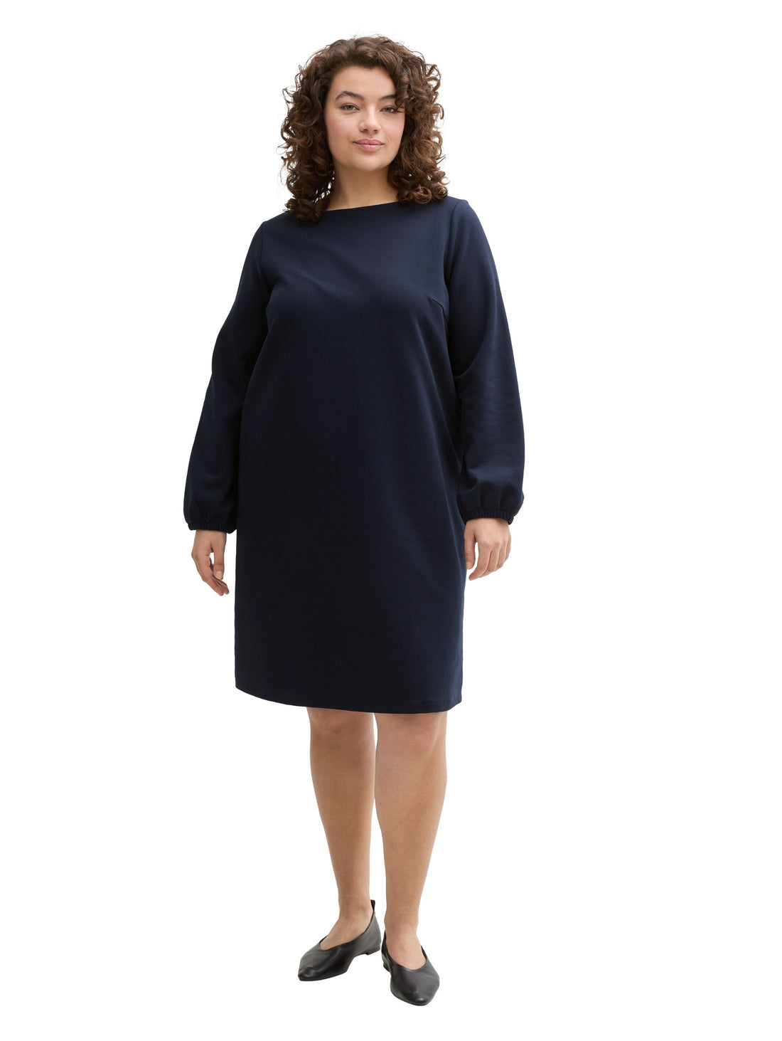 Tom Tailor Denim Knielanges Kleid Damen Ottoman Struktur