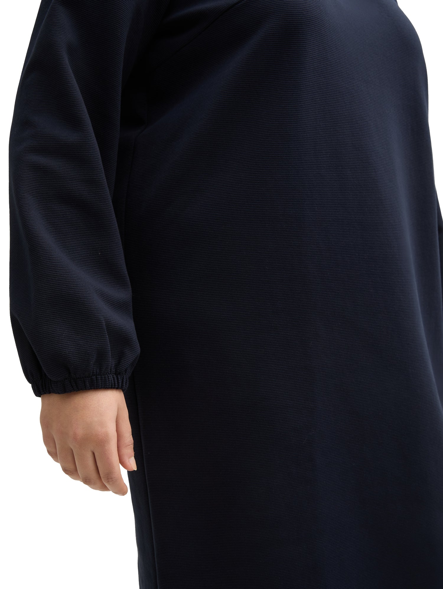 Tom Tailor Denim Knielanges Kleid Damen Ottoman Struktur