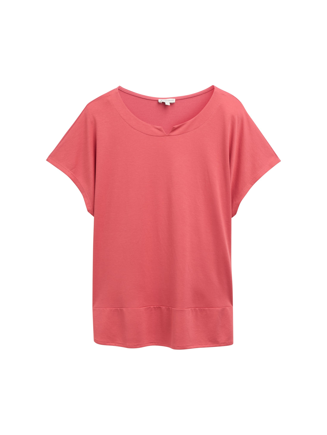 Tom Tailor Denim T-Shirt Damen Materia-Mix mit Schlitz