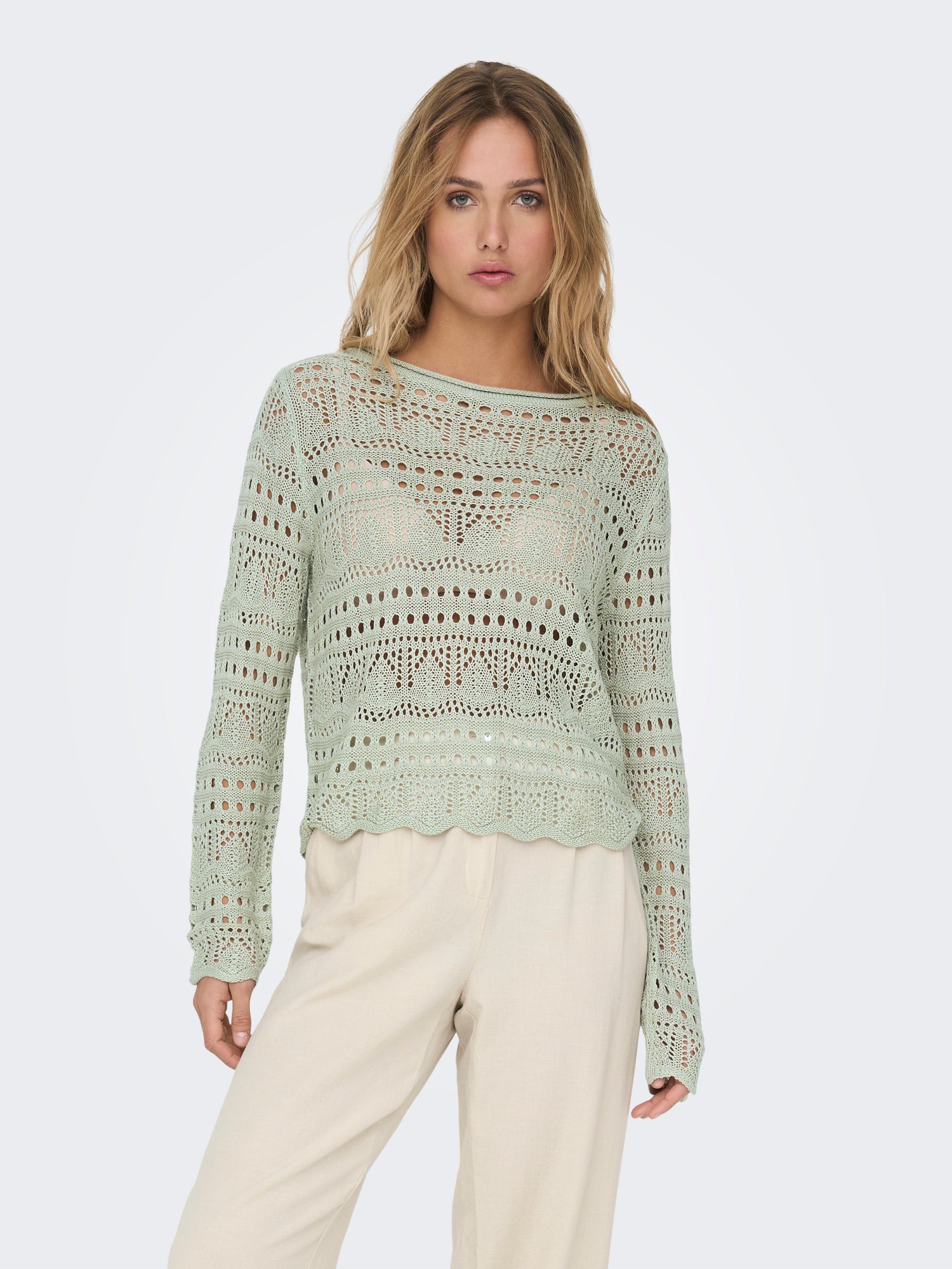JDY Strickpullover Damen Beige