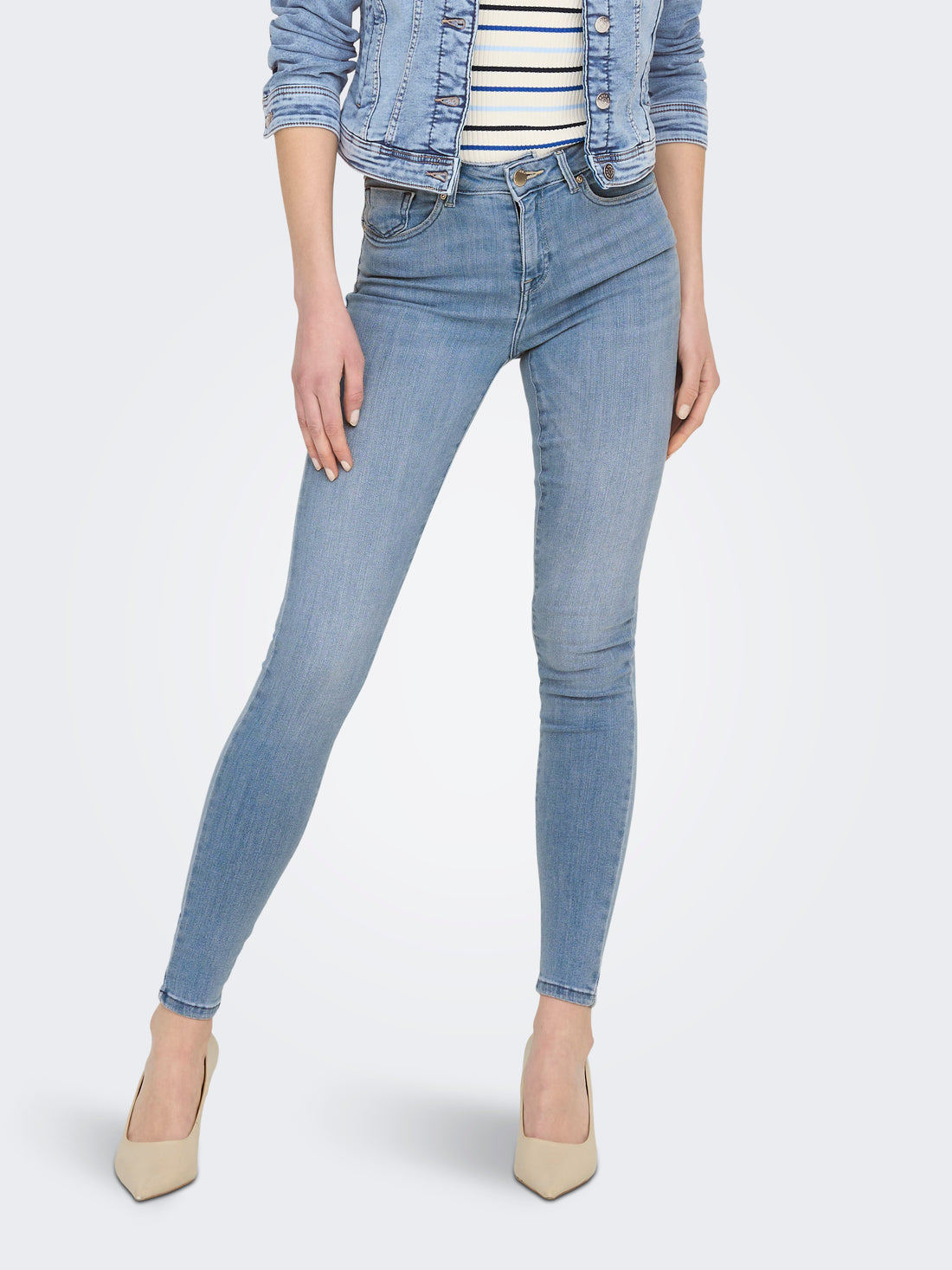 Bestseller Skinny Fit Jeans Damen Perfekte Passform Gürtelschlaufen