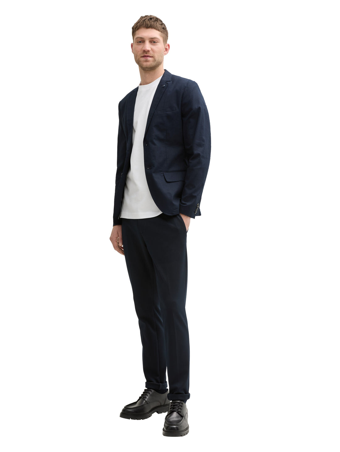Tom Tailor Blazer mit Stretch-Anteil für Herren mit seitlichen Eingriffstaschen