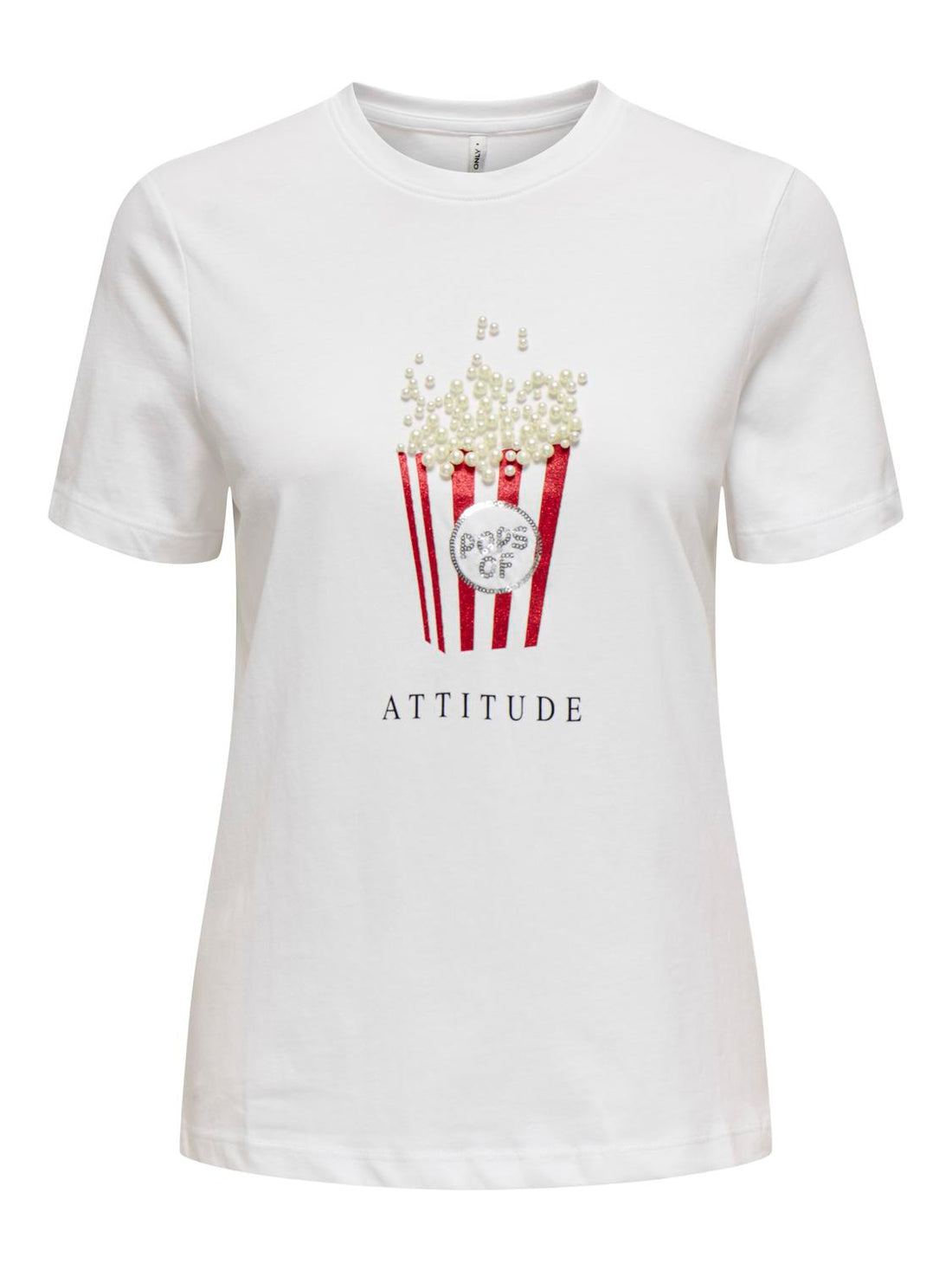 ONLBURST LIFE REG S/S POPCORN TOP CSJRS