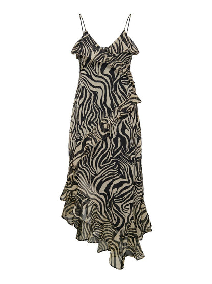 Bestseller Rüschenkleid für Frauen ohne Ärmel
