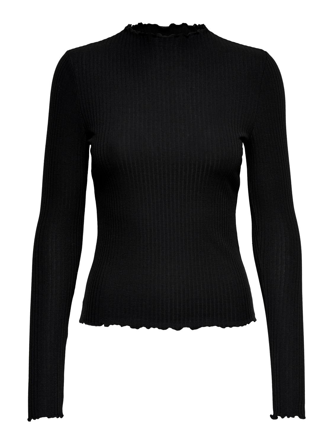 Bestseller Langarm Top Damen Schwarz