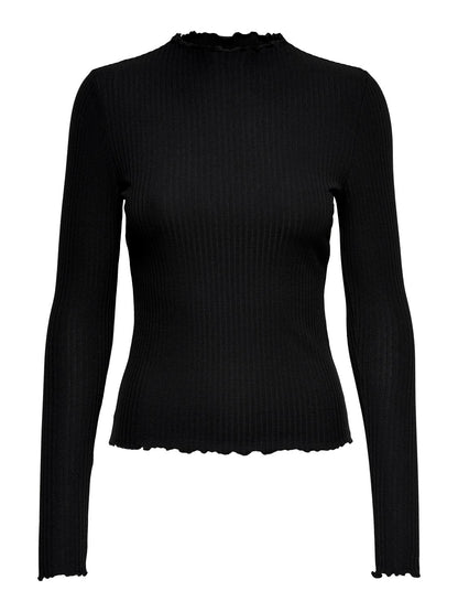 Bestseller Langarm Top Damen Schwarz