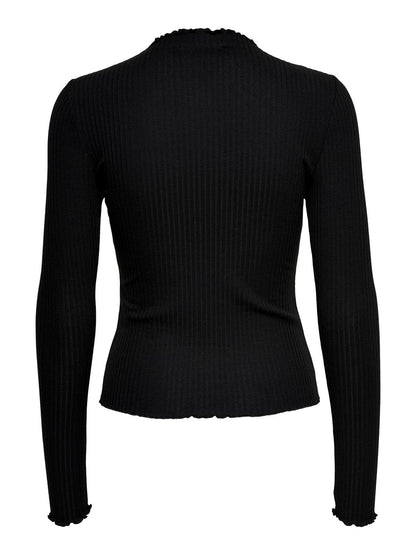 Bestseller Langarm Top Damen Schwarz