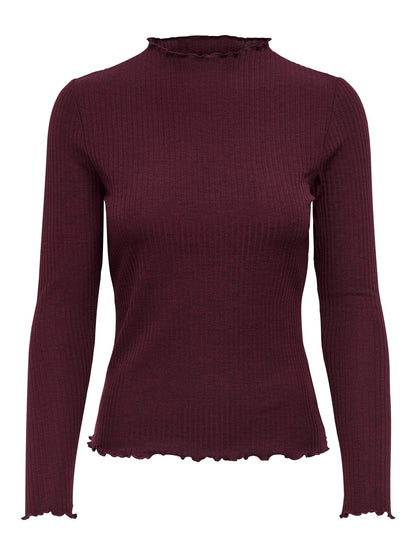 Bestseller Langarm Top Damen Schwarz