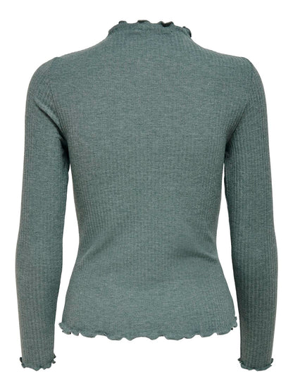 Bestseller Langarm Top Damen Schwarz
