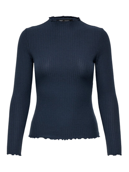 Bestseller Langarm Top Damen Schwarz