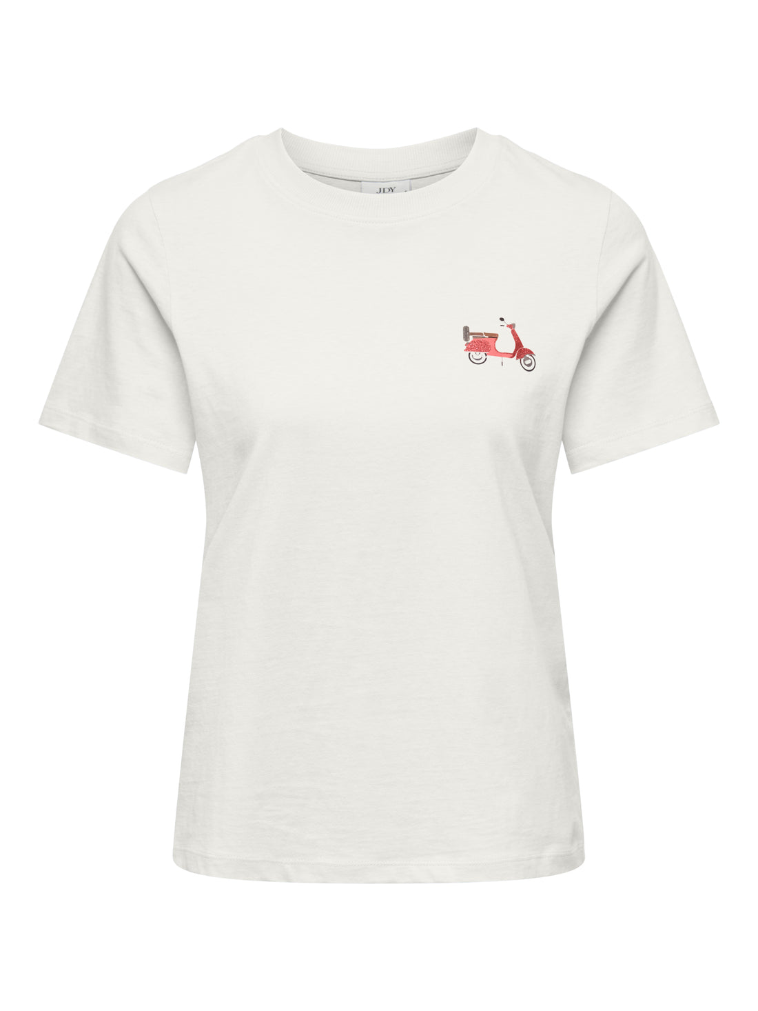 JDY Top Damen Trendiges Rundhals Kurzarm Pigmentprint Normal geschnitten