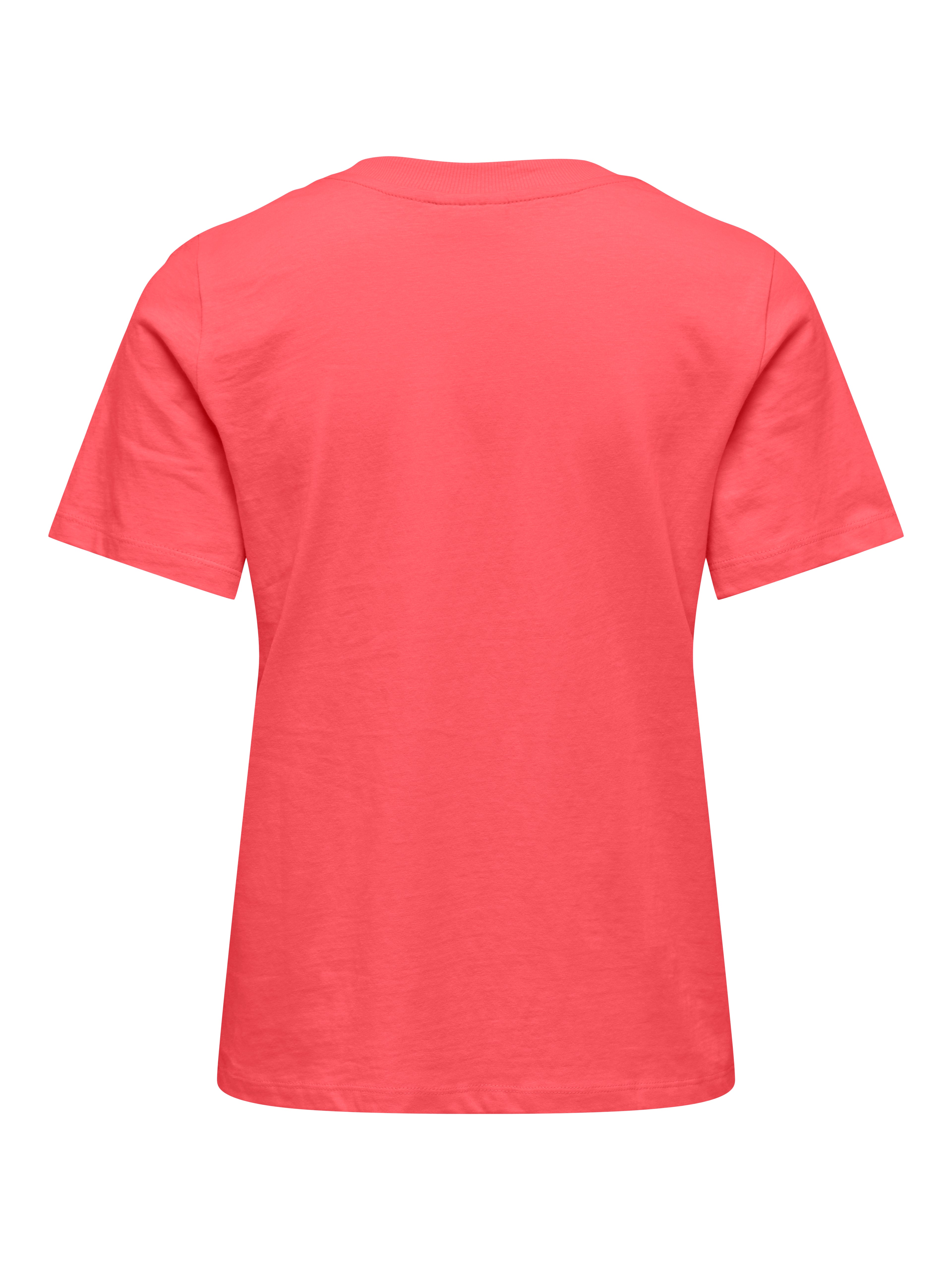 JDY Top Damen Trendiges Rundhals Kurzarm Pigmentprint Normal geschnitten