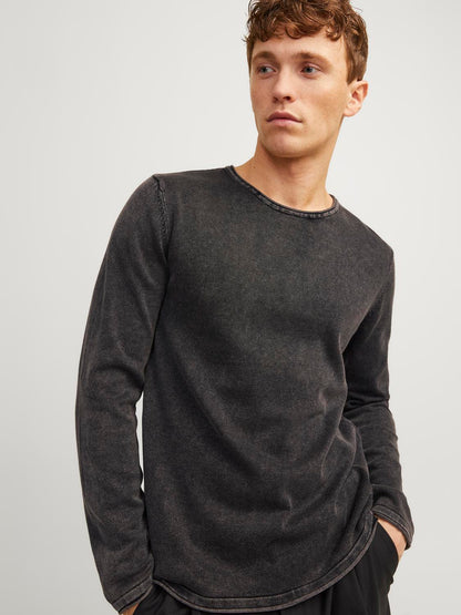 Bestseller Strickpullover für Männer mit Acid Wash