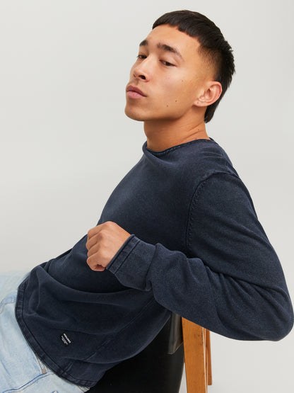 Bestseller Strickpullover für Männer mit Acid Wash