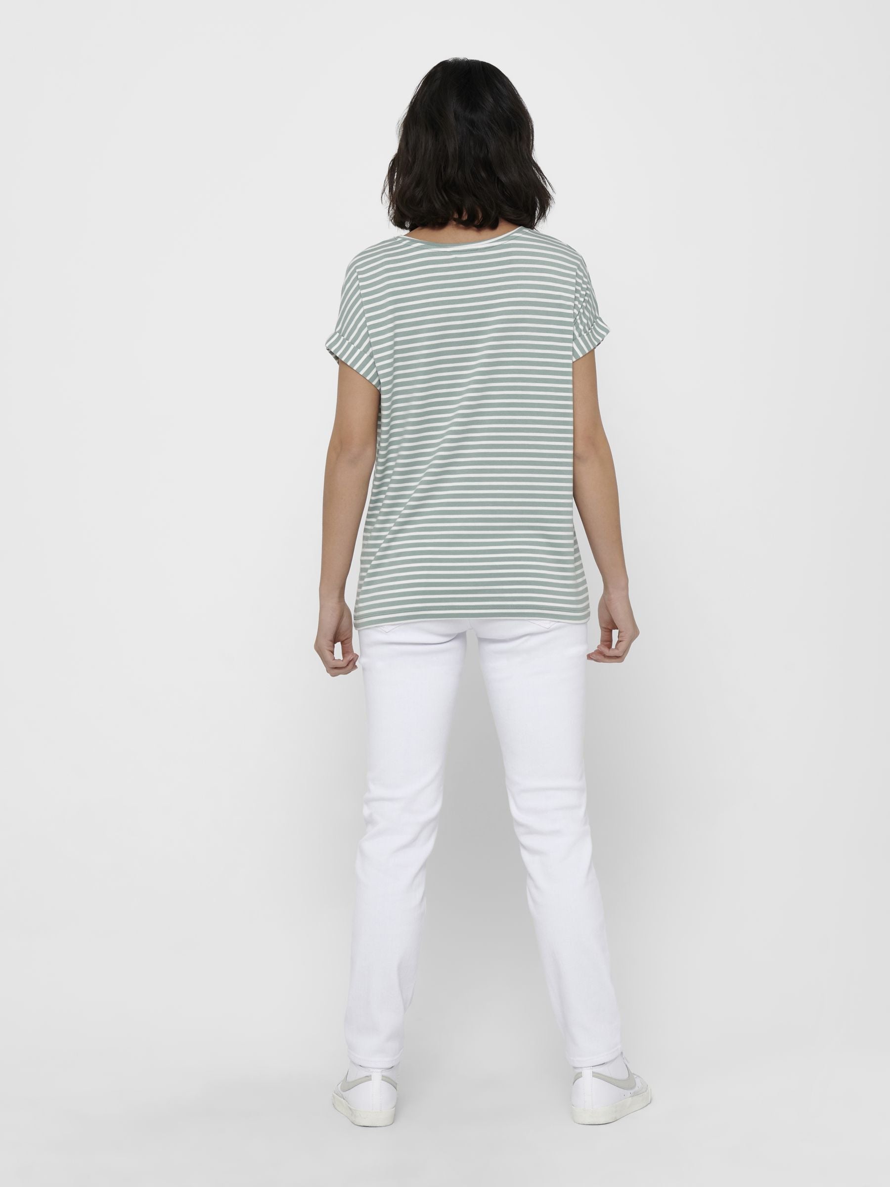 ONLMOSTER STRIPE S/S O-NECK TOP JRS NOOS