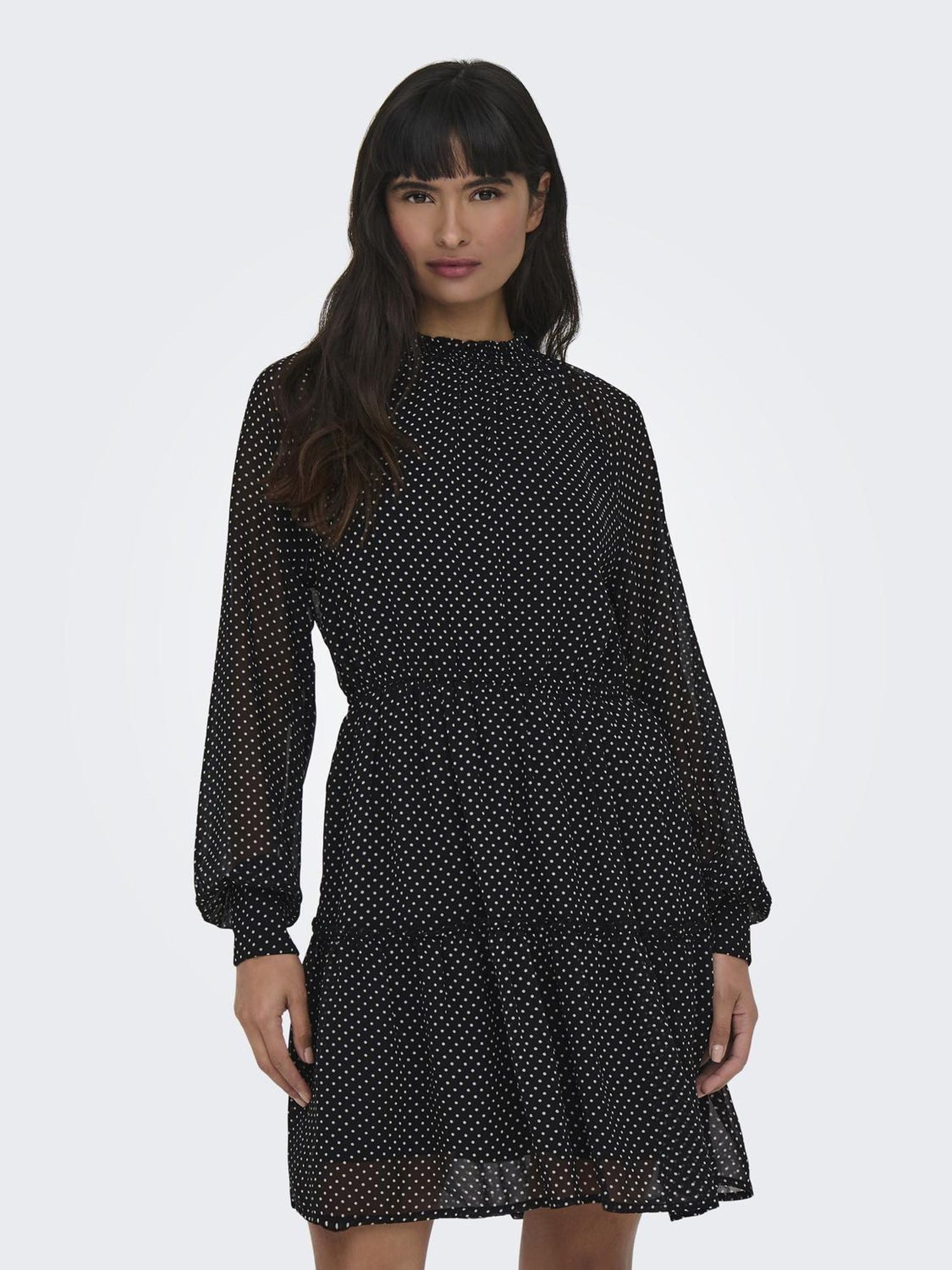 Bestseller Festliches Kleid Damen Elegantes Langarmkleid mit Rüschen