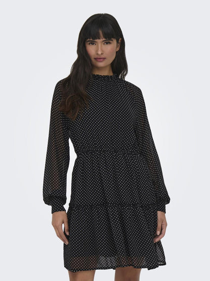 Bestseller Festliches Kleid Damen Elegantes Langarmkleid mit Rüschen