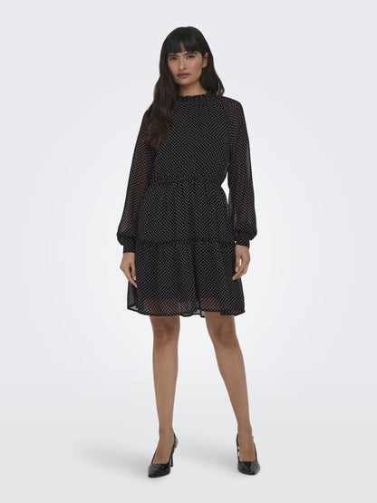 Bestseller Festliches Kleid Damen Elegantes Langarmkleid mit Rüschen