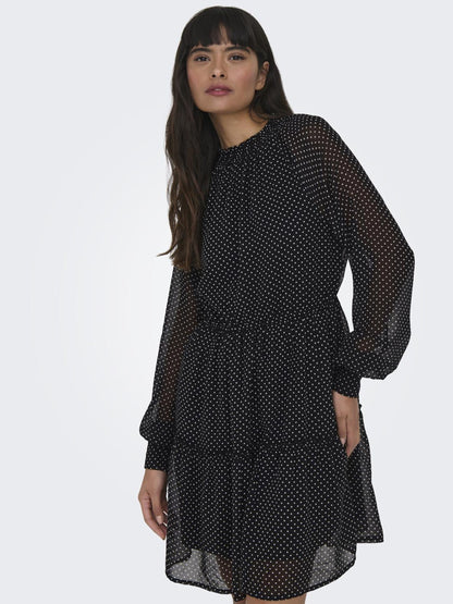 Bestseller Festliches Kleid Damen Elegantes Langarmkleid mit Rüschen