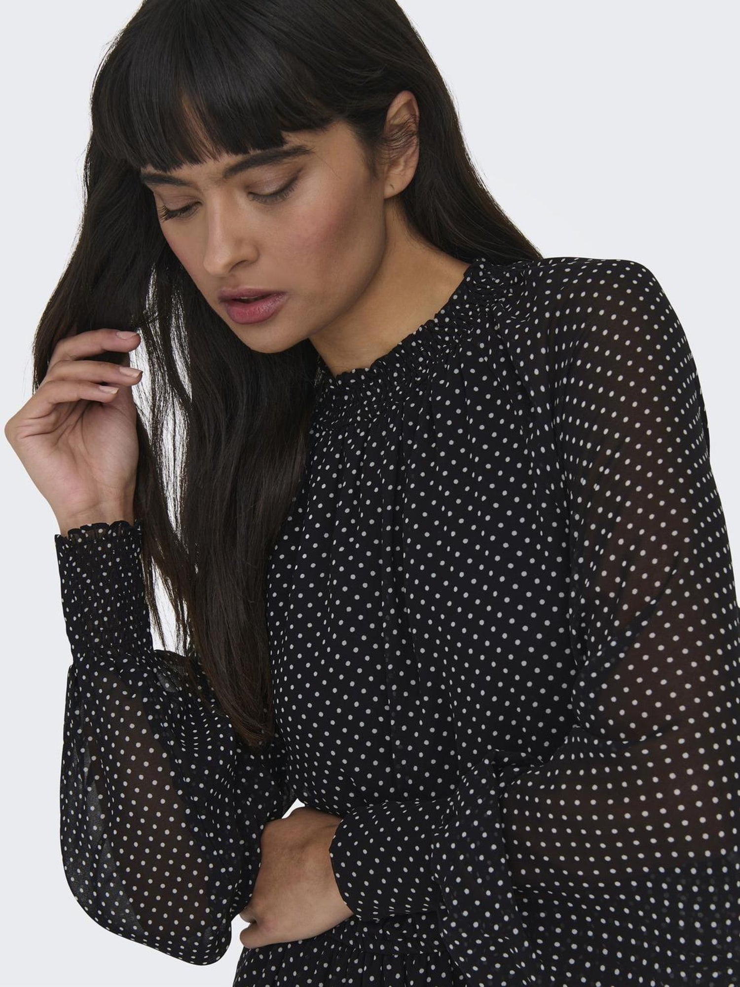 Bestseller Festliches Kleid Damen Elegantes Langarmkleid mit Rüschen