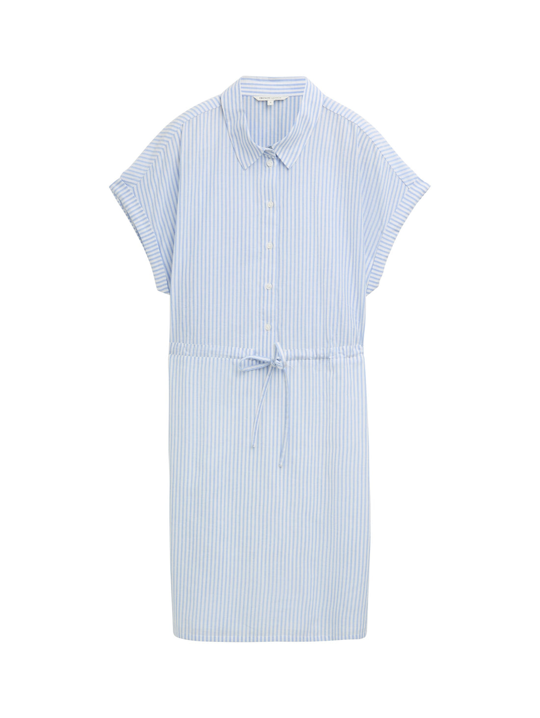 Tom Tailor Denim Gestreiftes Blusen-Kleid Damen Elastischer Bund