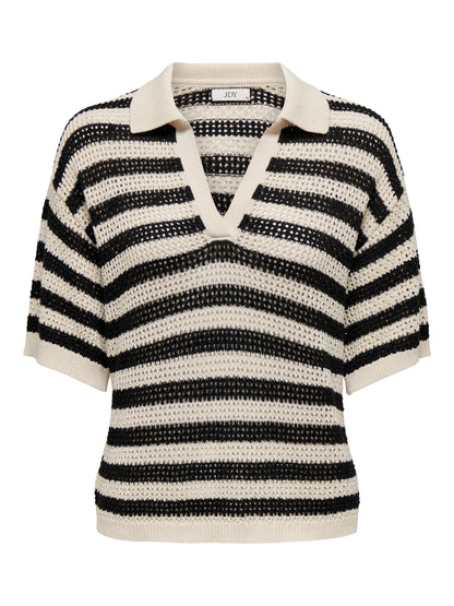 JDYTIKKA S/S POLO PULLOVER KNT NOOS