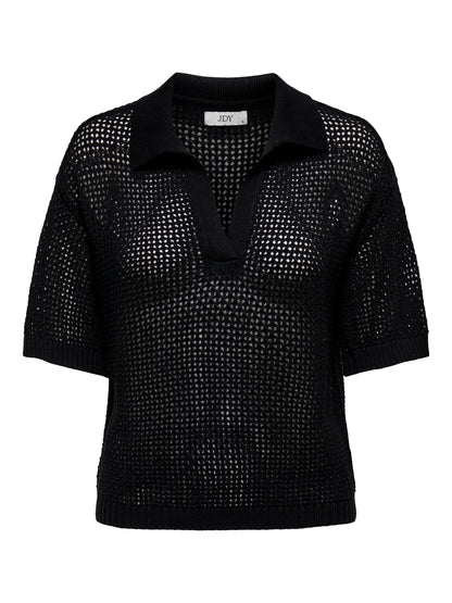 JDYTIKKA S/S POLO PULLOVER KNT NOOS
