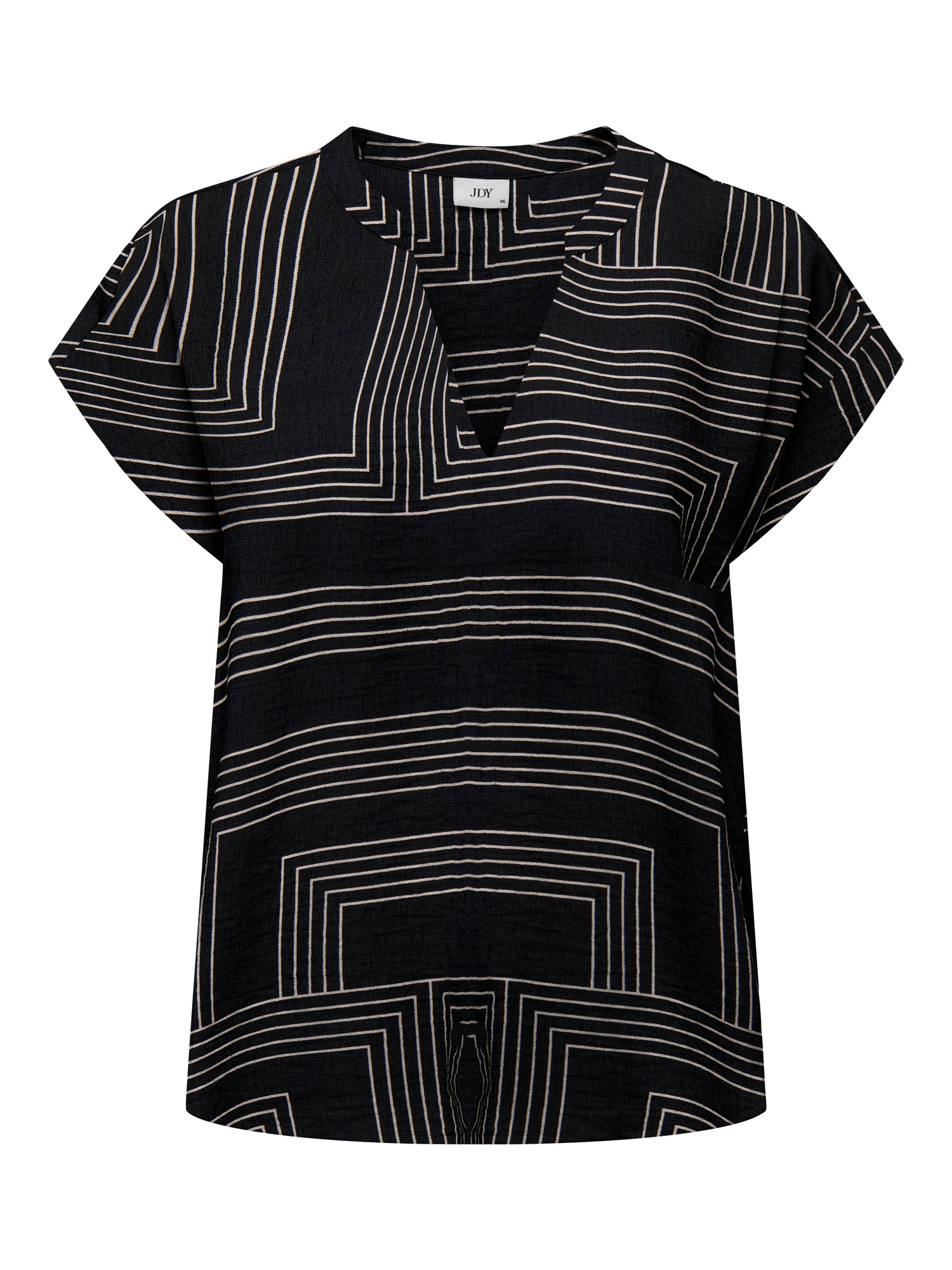 ONLY JdY JDY Damen Top V-Ausschnitt Kurzarm Voluminöser Armschnitt Mittelsohle Kork