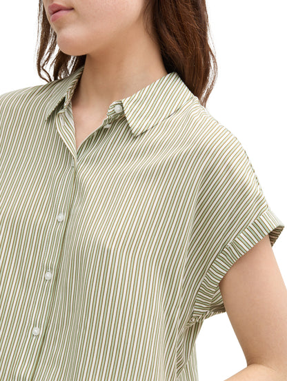 Tom Tailor Denim Bluse Damen aus Viskose mit Seitenschlitzen