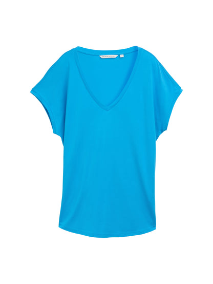 Loose Fit T-Shirt mit V-Ausschnitt