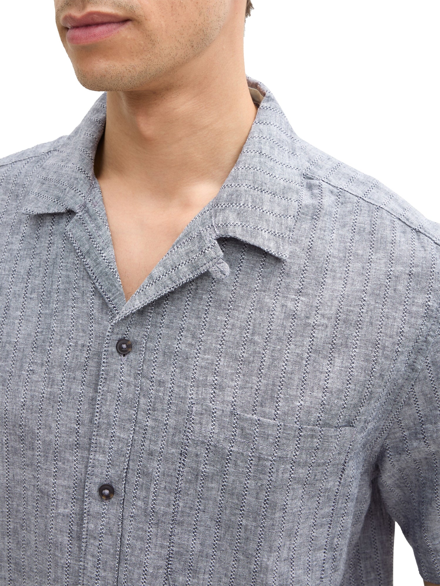 Tom Tailor Denim Leinen-Baumwoll-Hemd Erwachsene Leicht und Kühl