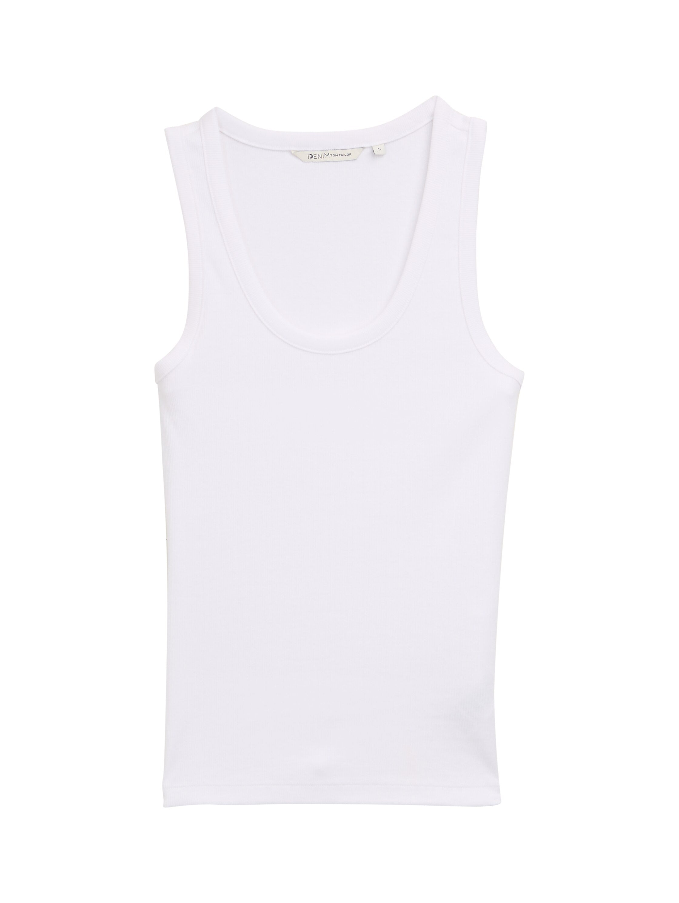 Tom Tailor Denim Eng anliegendes Ripp-Top Damen Stretch