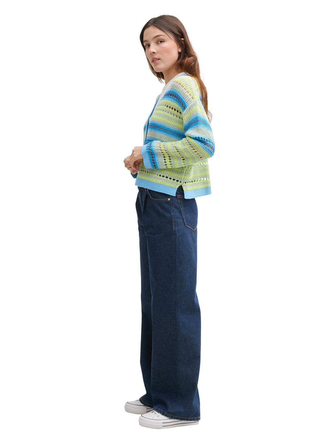 Tom Tailor Denim Strickjacke mit überschnittener Schulternaht für Damen
