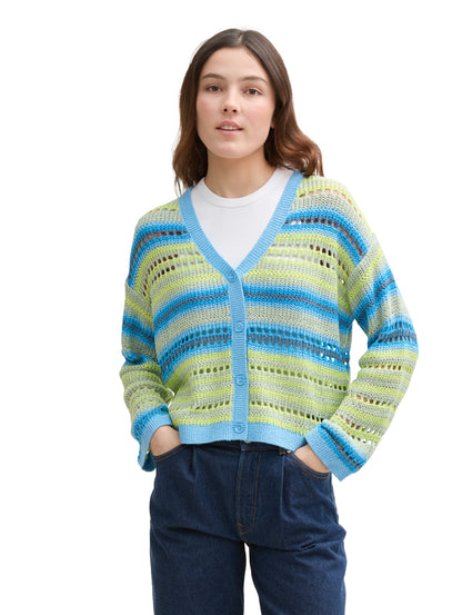 Tom Tailor Denim Strickjacke mit überschnittener Schulternaht für Damen