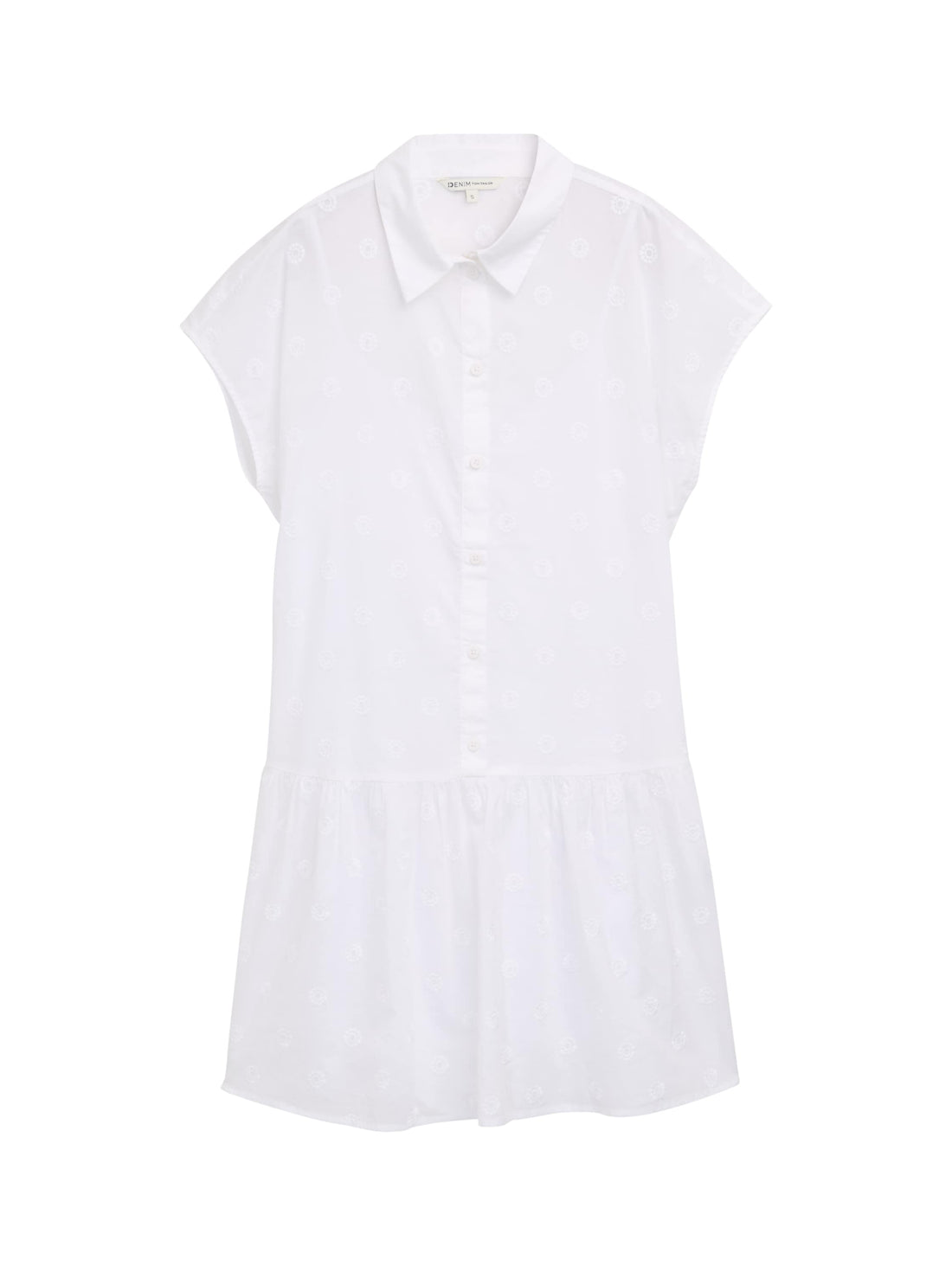 Tom Tailor Damen Kleid Allover-Stickerei Blusen-Optik