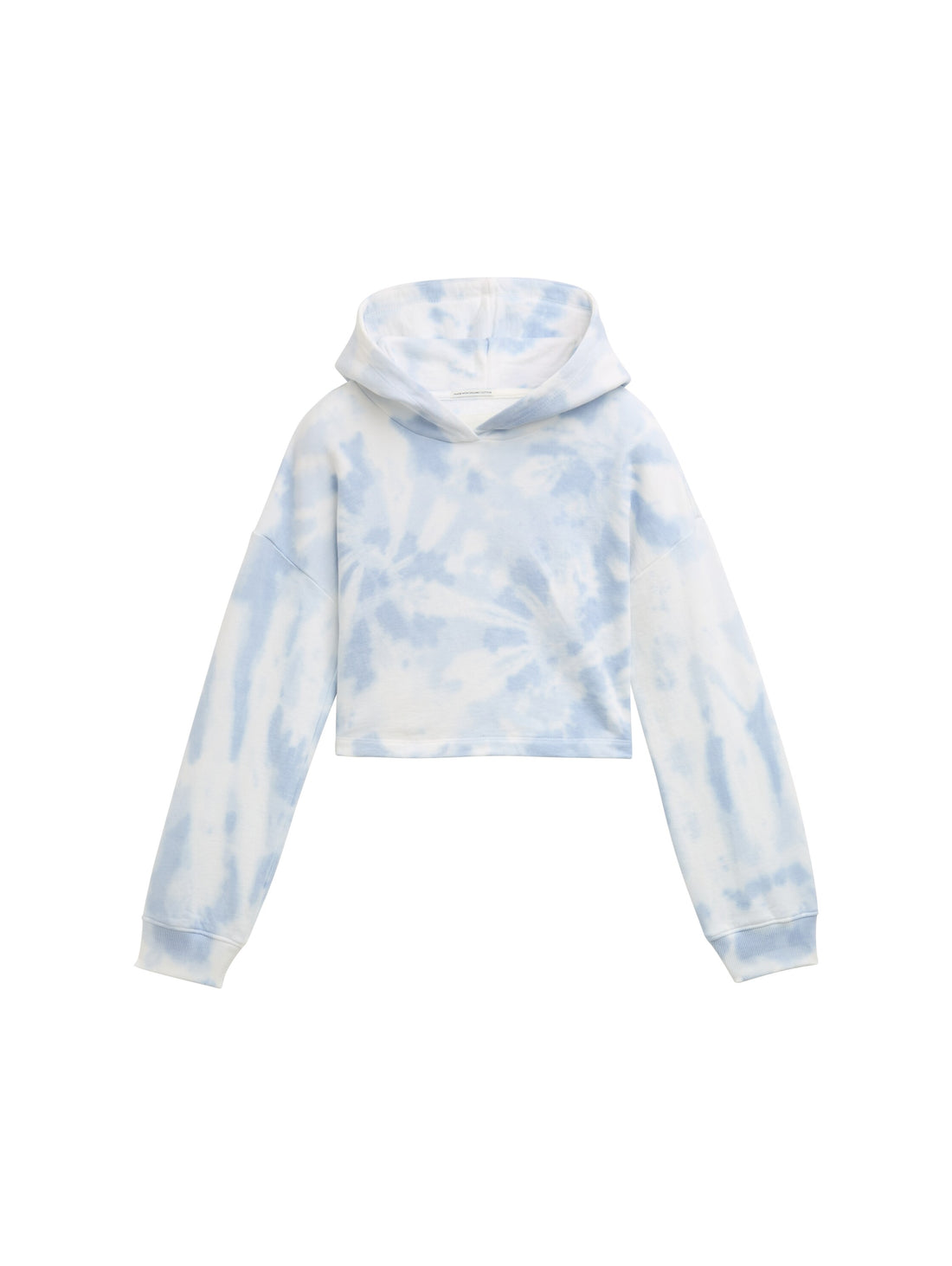 Tom Tailor Denim Cropped Hoodie Kinder Batik-Look Lockere Passform