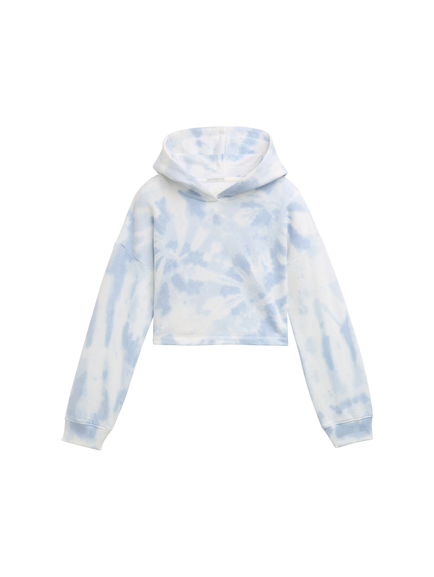 Tom Tailor Denim Cropped Hoodie Kinder Batik-Look Lockere Passform