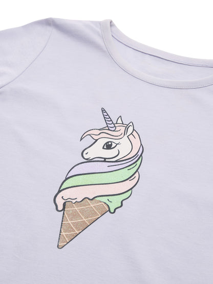 Tom Tailor Denim Kinder T-Shirt Weiblich mit Glitzer-Print