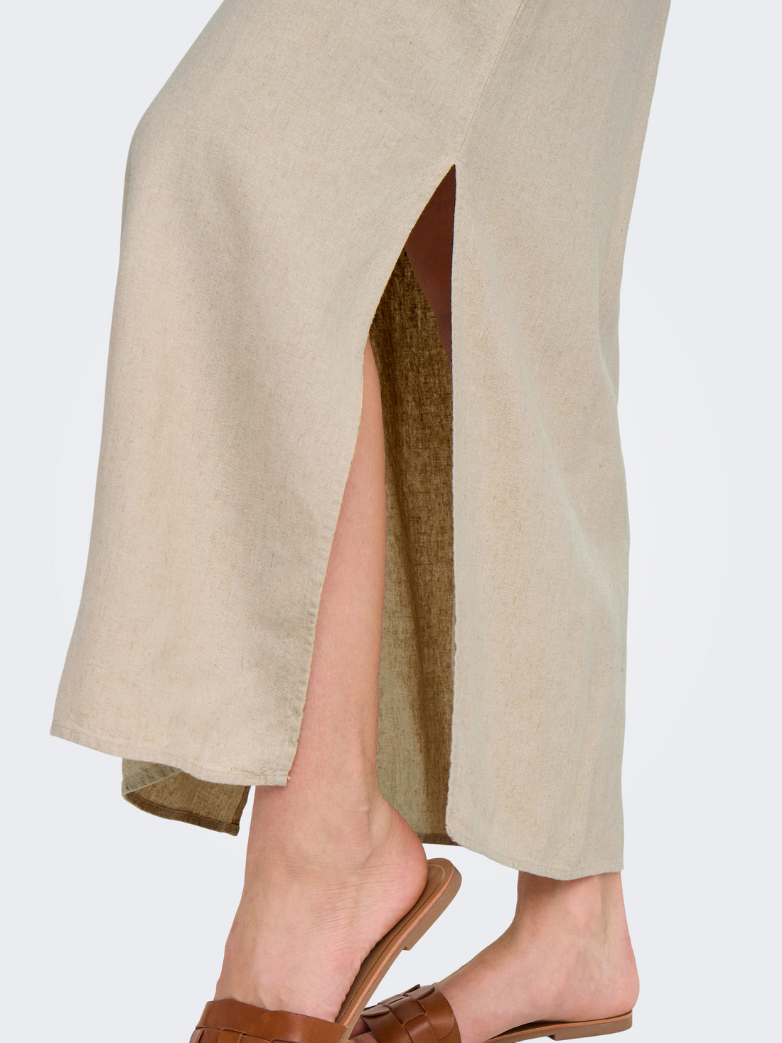 JDY Maxi-Rock Damen Bequemer Kordelzug Mittlere Taille mit Seitenschlitzen