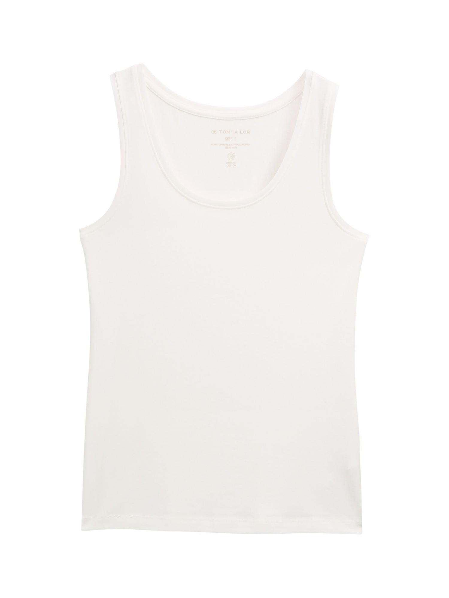 Tom Tailor Denim Basic Top Damen Weiß Stretch Baumwolle