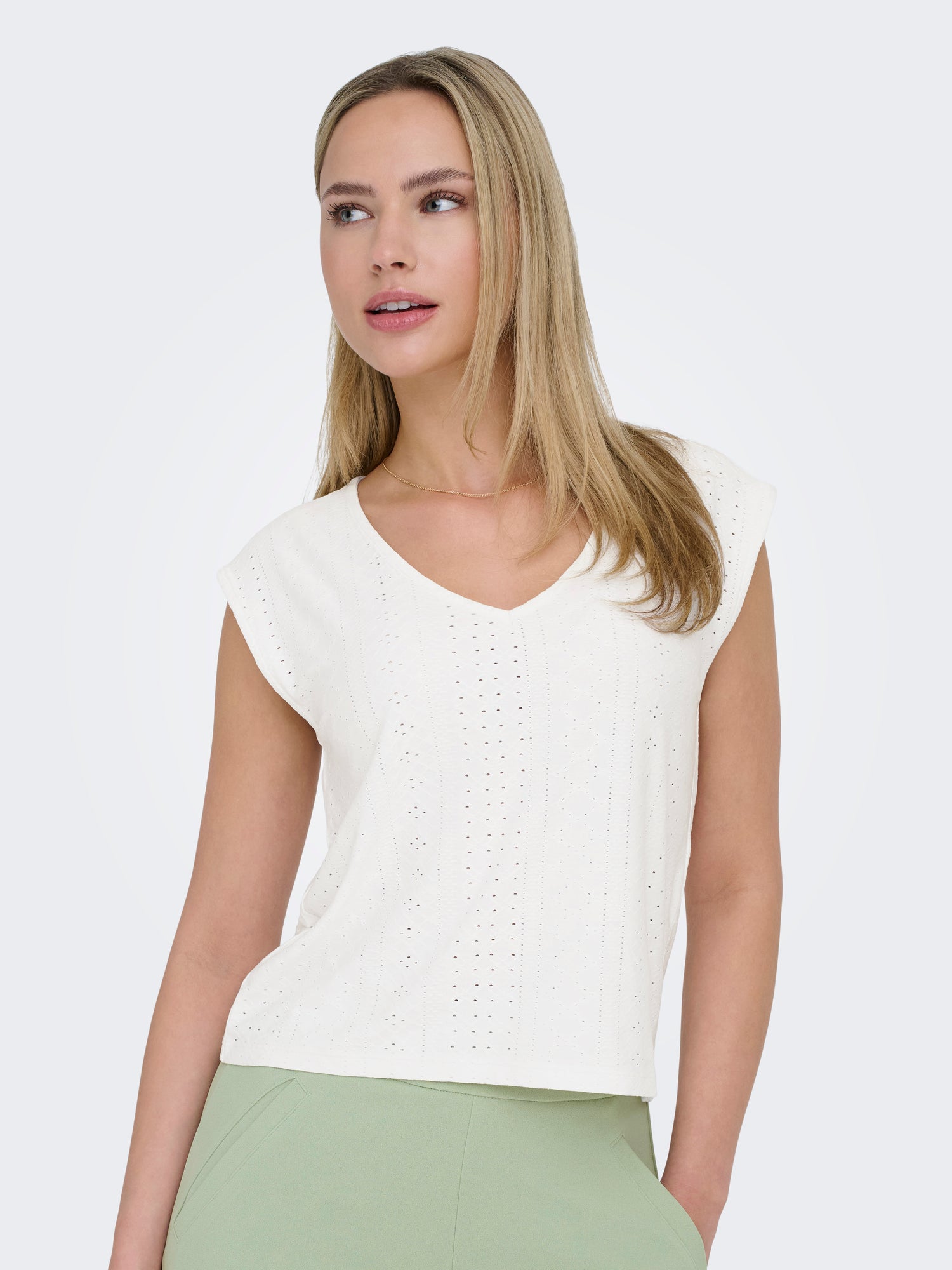 Bestseller Top Damen V-Ausschnitt Normal geschnitten