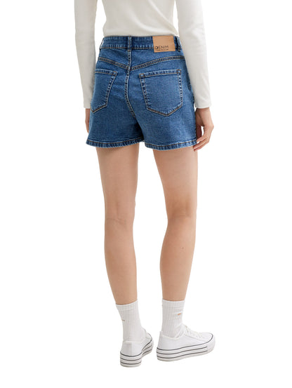 Tom Tailor Denim Hosenrock Damen Wickel-Optik Aufgesetzte Taschen